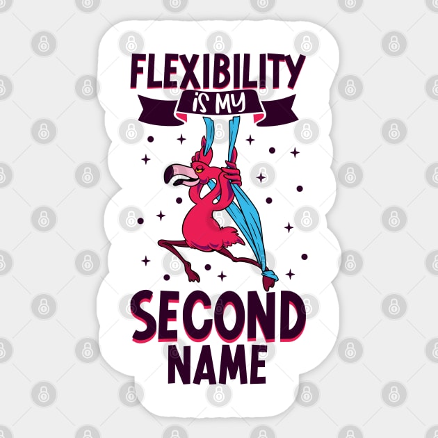 Flexibility is my second name - Aerial Silks Sticker by Modern Medieval Design